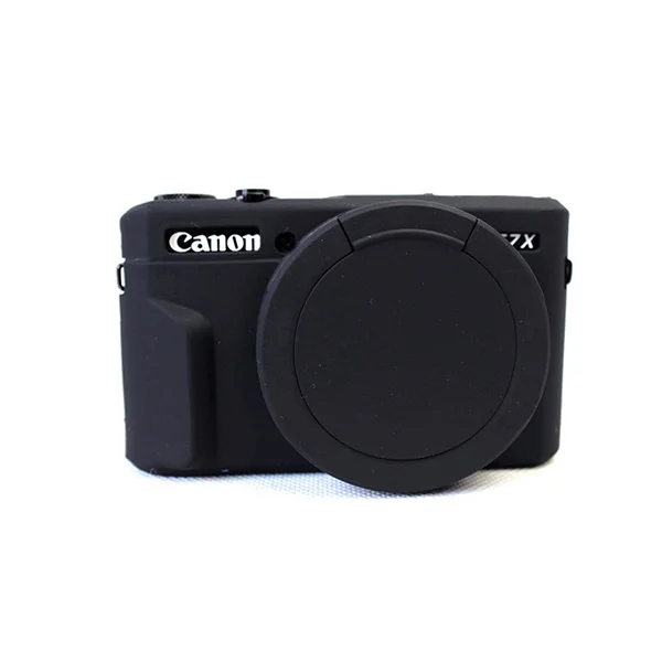 Силиконовый резиновый чехол для камеры Canon Powershot G7X Mark 2 G7X MarkII G7X II G7X2 G7XII - Цвет: Black