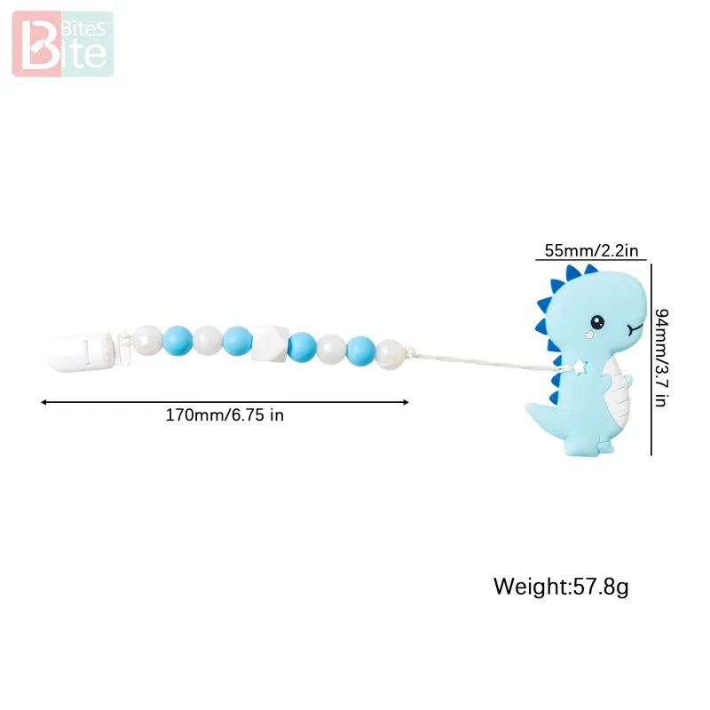 Укусы 1 шт. Детские Силиконовые Бусины пищевого качества динозавр Прорезыватель жемчуг силикон для Diy игрушка для кормления соска клип детский продукт