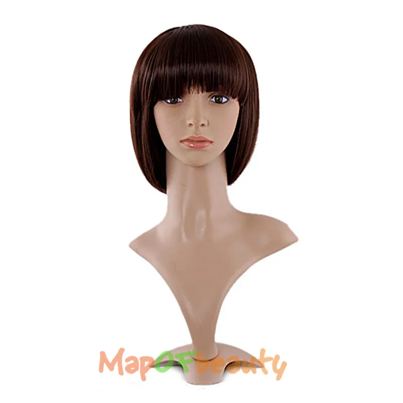 MapofBeauty короткие прямые синтетические волосы черный коричневый розовый белый
