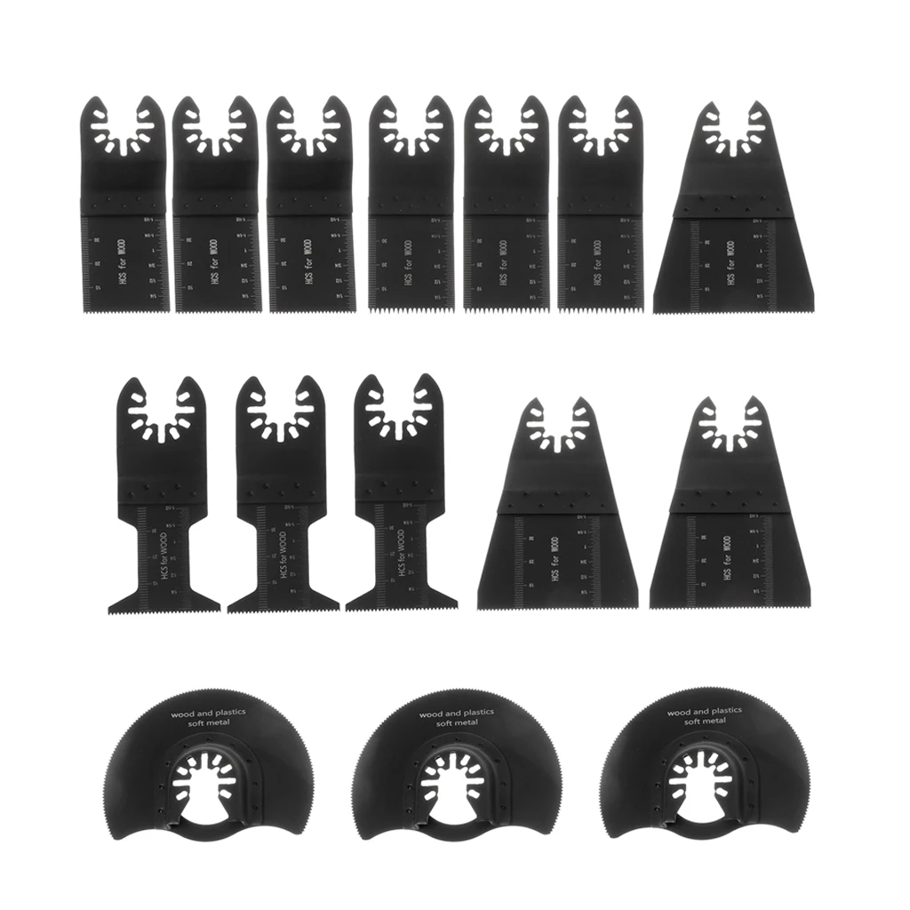 15pcs High Carbon Steel Saw Blades Set Oscillating Multi Tool
