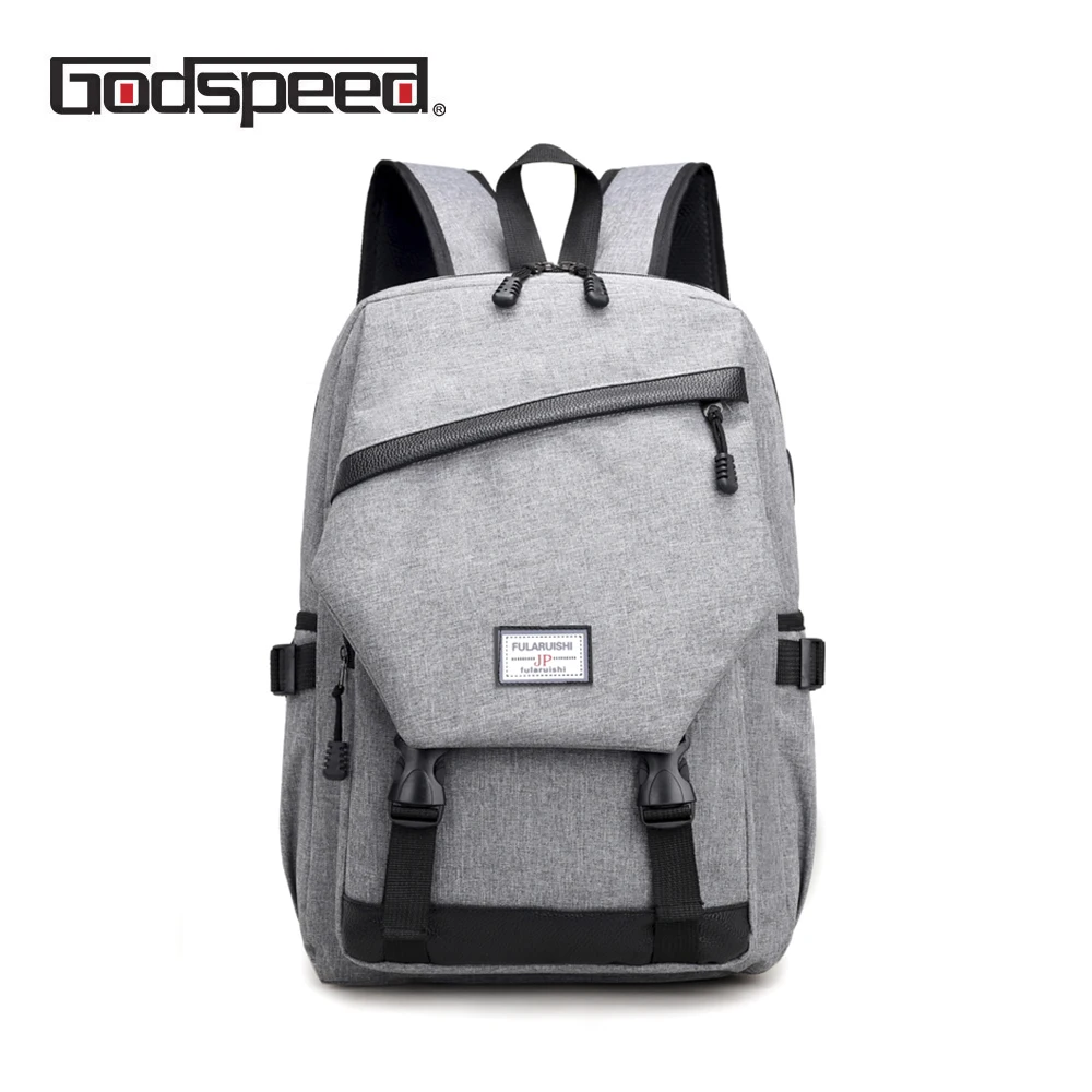 

Business USB charging laptop bag with large capacity college school bag men casual daily knapsack