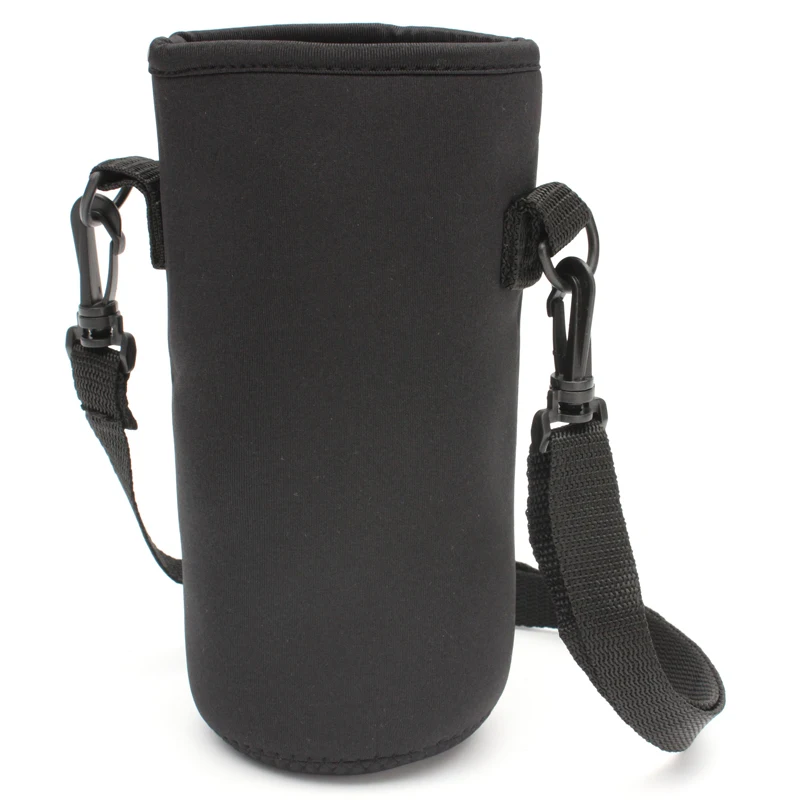 Black Outdoor Sport Drink Water Bottle Sleeve Reusable Water Bottle Bag