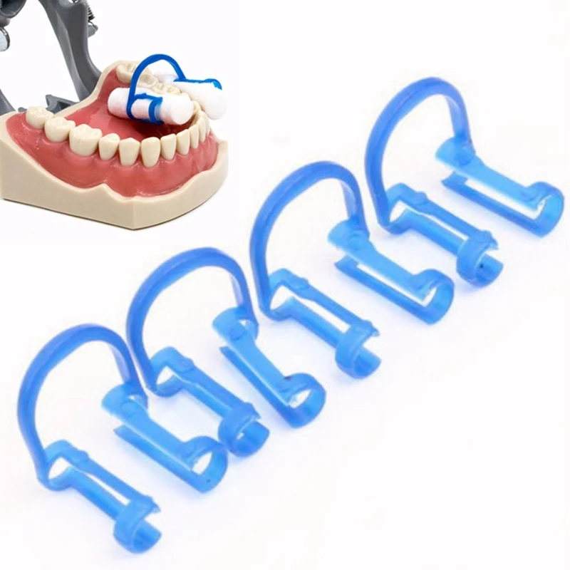 5 шт. новые синие одноразовые ватный тампон держатель зажим Стоматологическая для стоматологической клиники-держатель с креплением