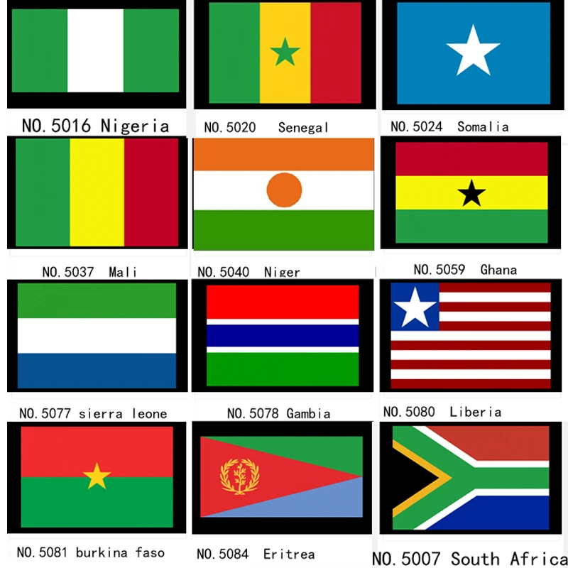 

5 pieces Nigeria Senegal Somalia Mali Niger Ghana Sierra Leone Gambia Liberia Burkina Faso Eritrea flag flags and banners