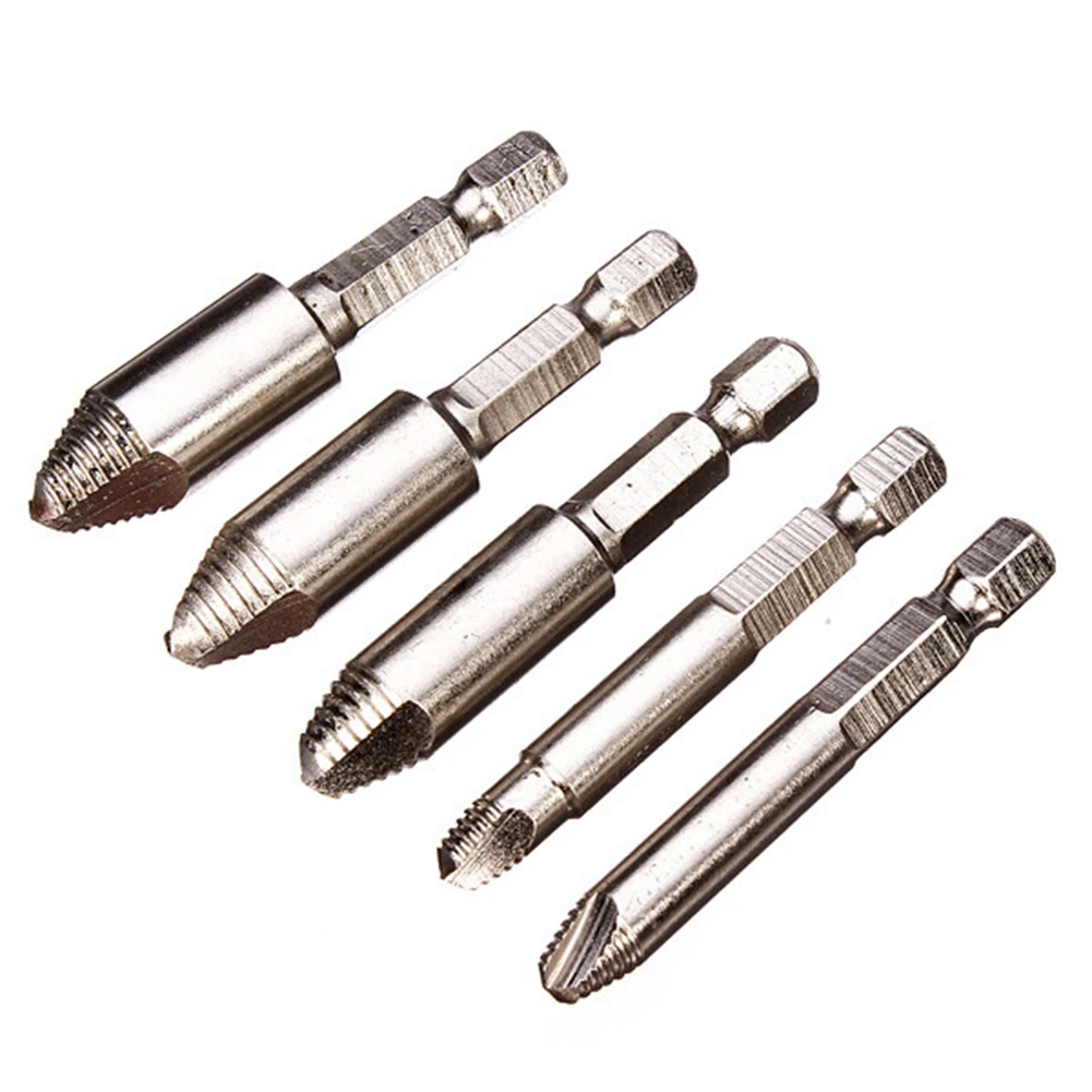 

4pcs/set Screw Extractor drill Set easy out Remove broken screw Speed out Set 6.35mm