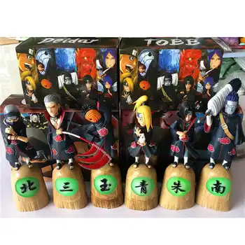 

Full Set Naruto Shippuden Kakuzu Hidan Uchiha Itachi Hoshigaki Kisame Deidara Tobi Akatsuki Pain Action Figure Collection Model