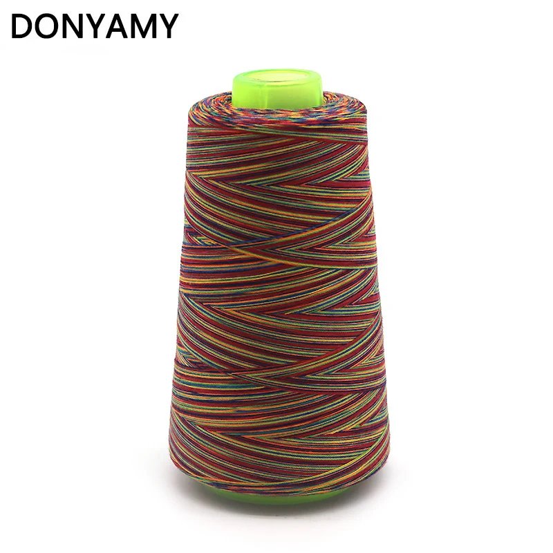 

DONYAMY DIY 40/2 3000Y polyester sewing threads colorful thread sewing supplies thread machine embroidery industrial rainbow