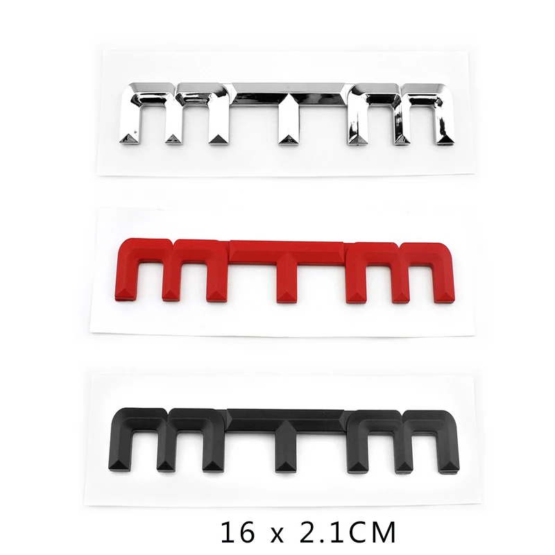 

1 Pcs 3D Metal MTM emblem sticker Logo car Side Badge Emblem Sticker car body Auto Rear Trunk Decal accessories Car Styling