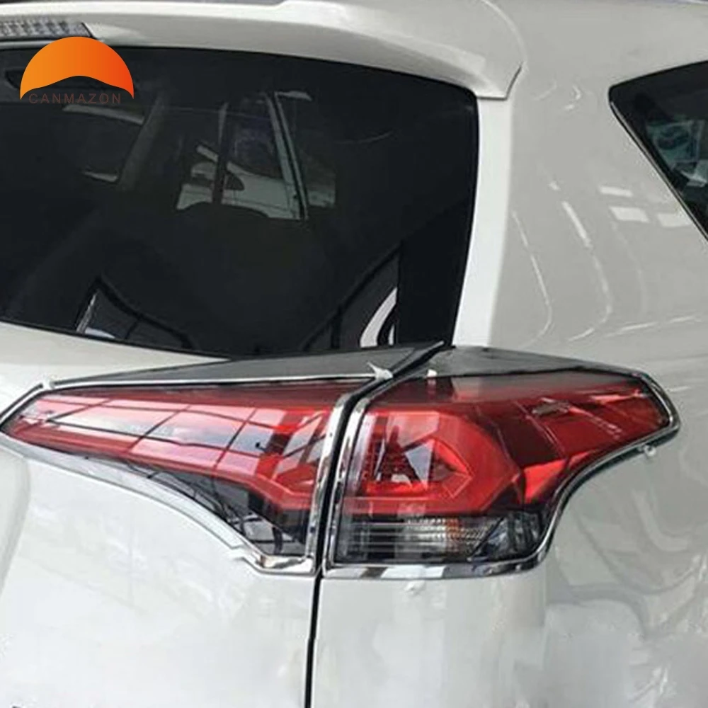 For Toyota RAV4 RAV 4 2016 2017 ABS Chrome Rear Tail Light font b Lamp b