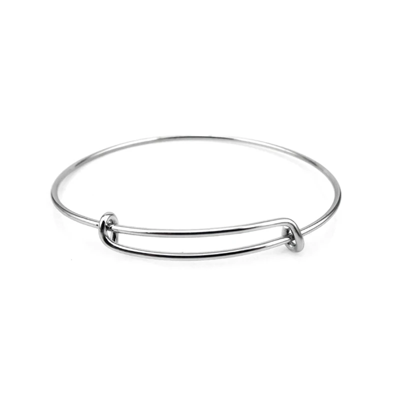 one loop DIY расширяющийся кабель пустой браслет Для женщин Нержавеющая сталь Starter ювелирный браслет сделай сам для шариках Перевозка груза падения - Окраска металла: one loop