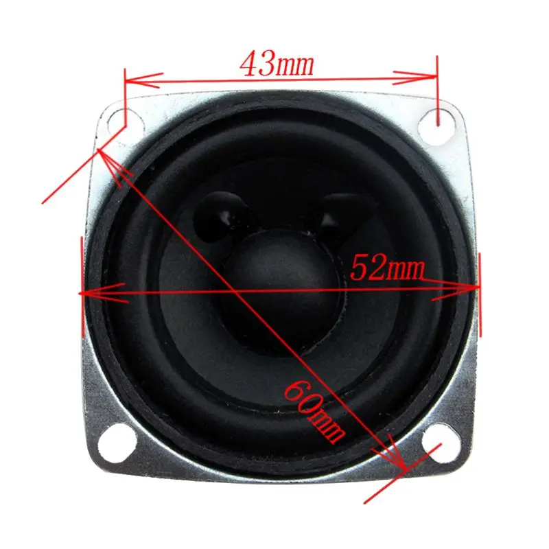 Комплект из 2 предметов, 2 дюйма мини Портативная аудио колонка 4/8Ohm 8/15W полный спектр мультимедиа Динамик для дома Театр звук Системы DIY T3LB