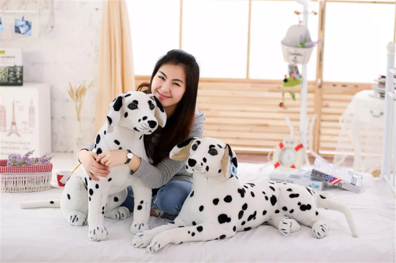 Большая игрушечная плюшевая игрушка для собаки, креативные реалистичные животные, пятнистая собака, Волкодав, мягкие игрушки для детей, подарок на день рождения