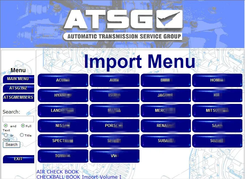 Программное обеспечение для ремонта авто ATSG(автоматическая трансмиссия сервисная группа информация по ремонту) руководство по ремонту диагностическое программное обеспечение