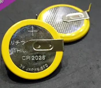 

50PCS Japan original battery CR2025 3V button battery 180 degree button battery with soldering feet 150MAH