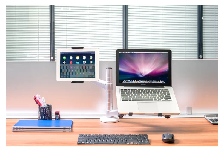 OA-9 подставка для ноутбука алюминиевая регулируемая высота Универсальный вращающийся держатель для ноутбука 10-17 дюймов и планшета 9-10 дюймов