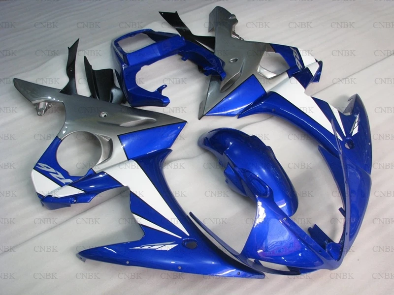 Для YAMAHA YZFR6 2003-2005 Abs обтекатель YZF R6 2003 белый синий серебристый мотоцикл обтекатель YZF R6 03 04 Кузов Неокрашенный