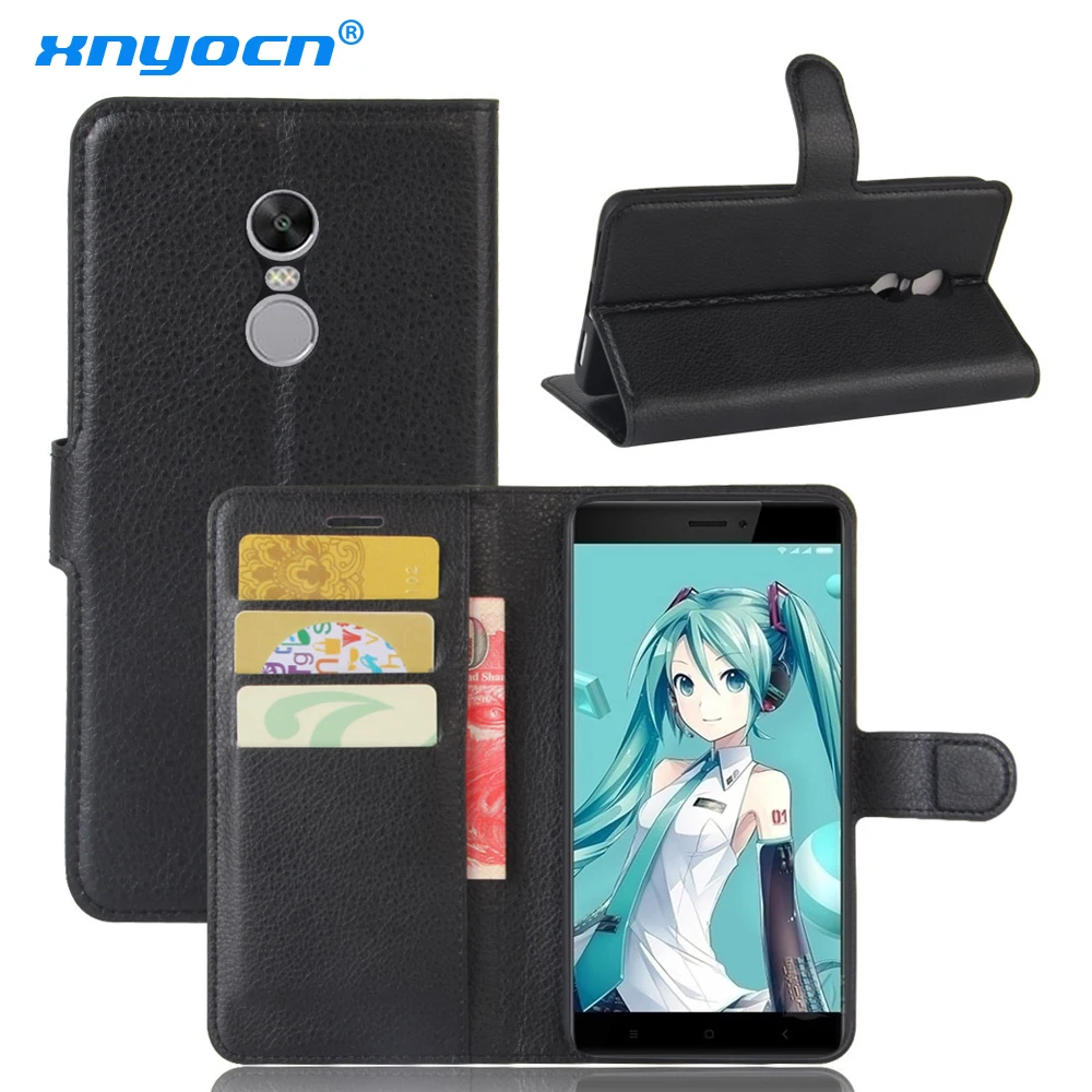 Xnyocn For Xiaomi Redmi Note 4 Pro Prime Case Leather 5.5