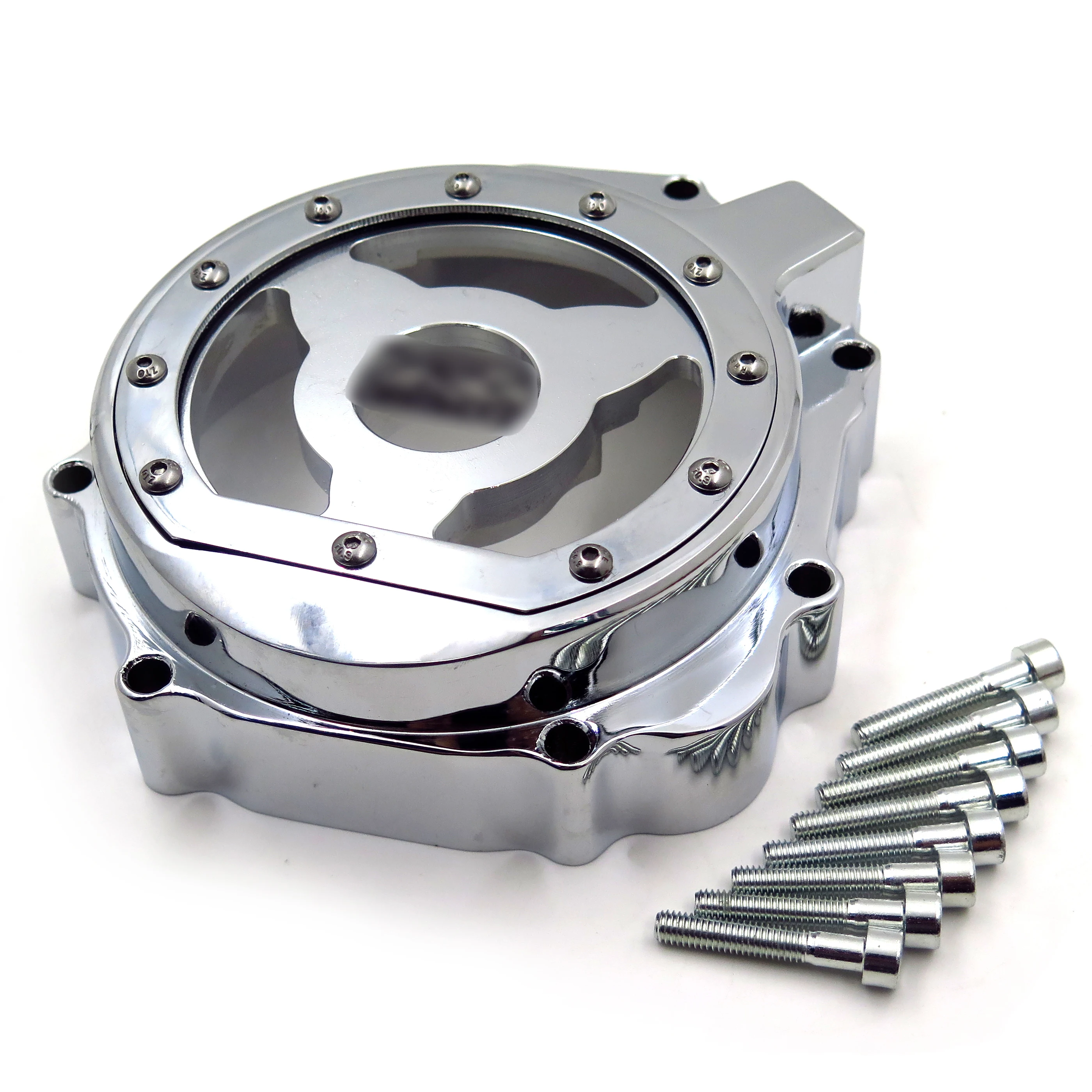 Aftermarket аксессуары для мотоциклов крышка статора двигателя прозрачная для Suzuki 2005 2006 2007 2008 GSXR 1000 хром
