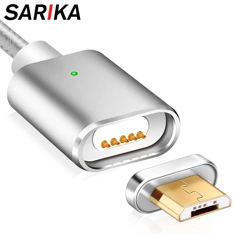Sarika S01 المغناطيسي كابل الشاحن مايكرو كابل usb لسامسونج Xiaomi هواوي جميع شاحن هاتف محمول يعمل بنظام تشغيل أندرويد سريع تهمة المغناطيس سلك Microusb