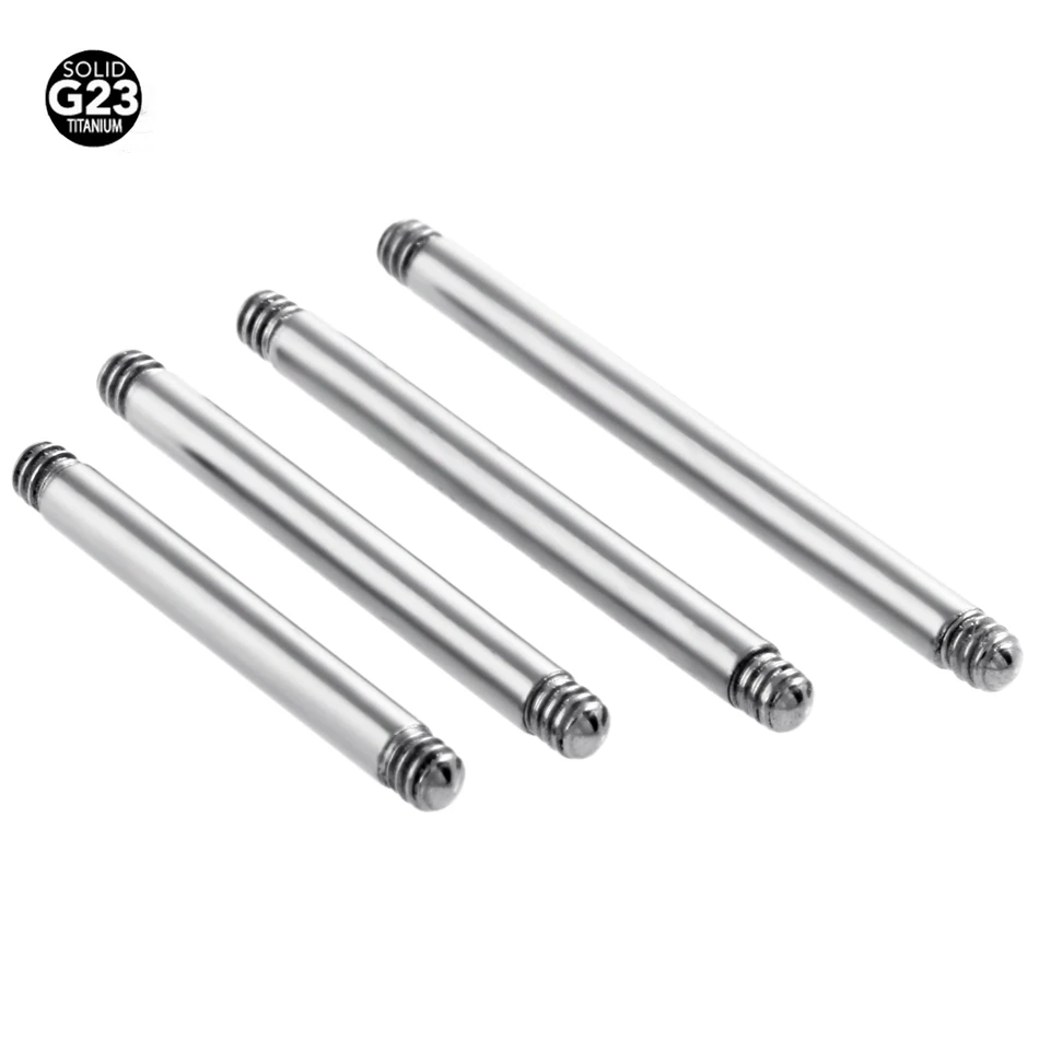 

14G G23 Titanium Bar Straight Barbell Ring Tongue Piercing Bar Language Post Only No Ends 6mm-40mm Replacement Accessories