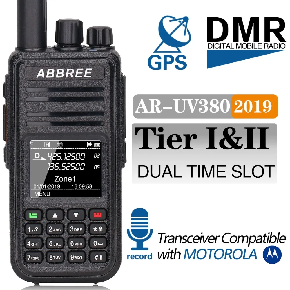 ABBREE AR UV380 DMR цифровая рация с двойным временным слотом ретранслятор