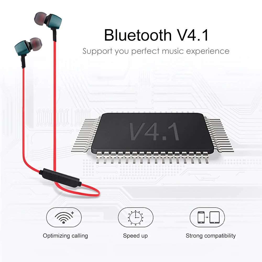 CHYI Bluetooth Earphone Wireless Earbuds Sport Earphone Magnet Headset Stereo Earbuds Mic Bleutooth Earphone For Phones Music 