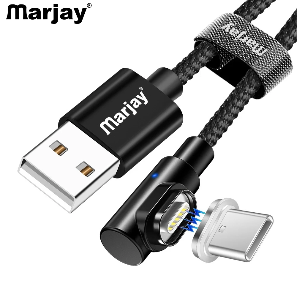 Магнитный USB-кабель Marjay Type-C для телефона 1 м 2 3 А магнитный кабель быстрой зарядки 0