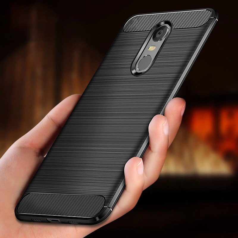 For Xiaomi Redmi 5 Plus Case Carbon Xiaomi Redmi 5 Case Brushed TPU Silicone Protective Back Cover Shockproof for xiami Redmi5