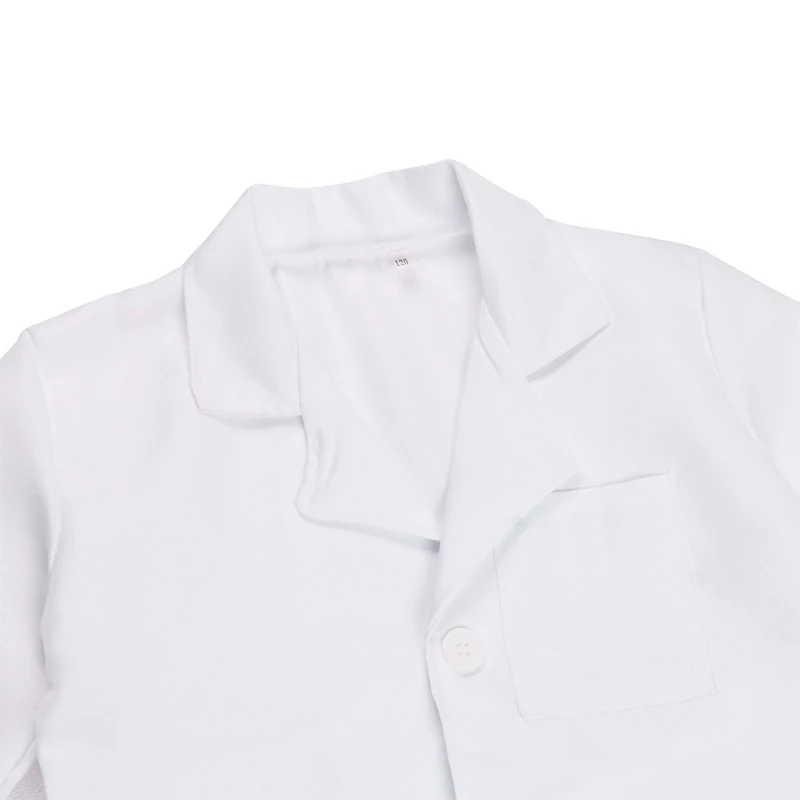 New Unisex Boys Girls White Long Sleeves Doctor Cosplay Uniform Party Halloween Cosplay Christmas Costume Lab Coat SZ 4-14Y