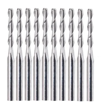 

Solid Carbide Two Flute Spiral Cutter 3.175x2.5x17mm Cutting Tool 10pcs