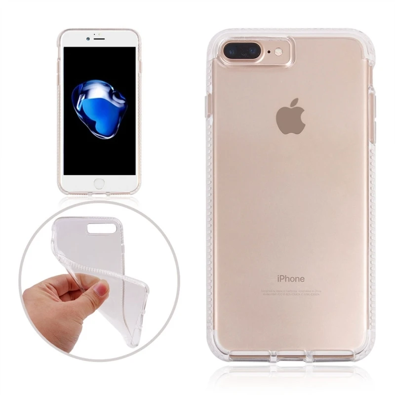 Beste Transparant Clear D3O TPU Case voor iPhone 7 Plus iPhone 7 Plus Silicagel TPU Case Silicone Capas Ultradunne Telefoon Coque Shell