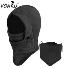 Winter Thermal Fleece Hood Neck Warmer Gorro Caps for Men Women Motorcycle Face Masks Balaclava
