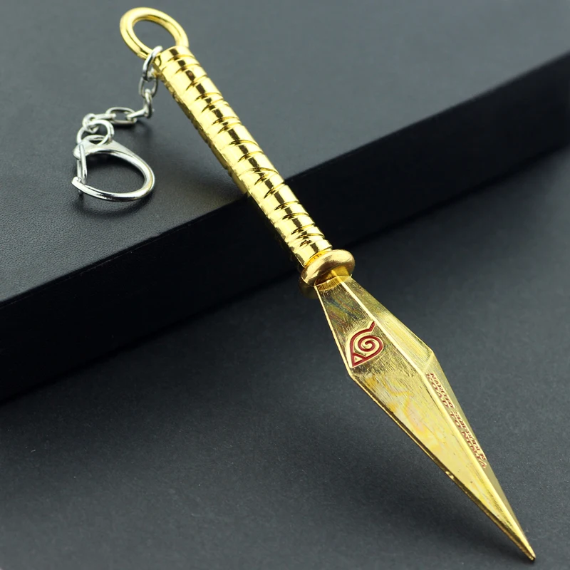 13CM Anime Series Accessory anime Naruto Itachi Logo Weapon Model gold