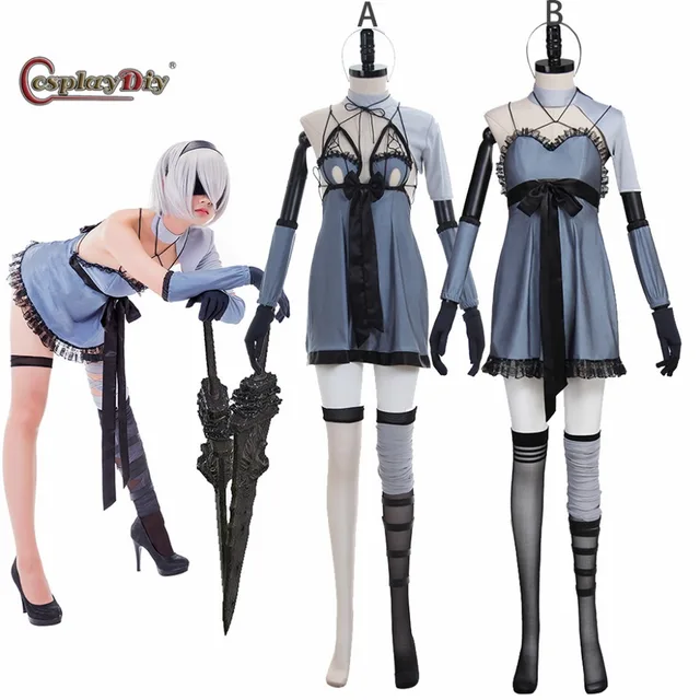 CosplayDiy Game NieR Automata DLC Cosplay YoRHa No. 2 Type B 2B Cosplay