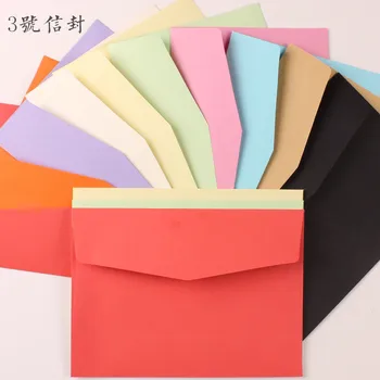 

50pcs/lot 12.5*17cm 120 g paper envelope series color envelope solid blank Postcard envelope