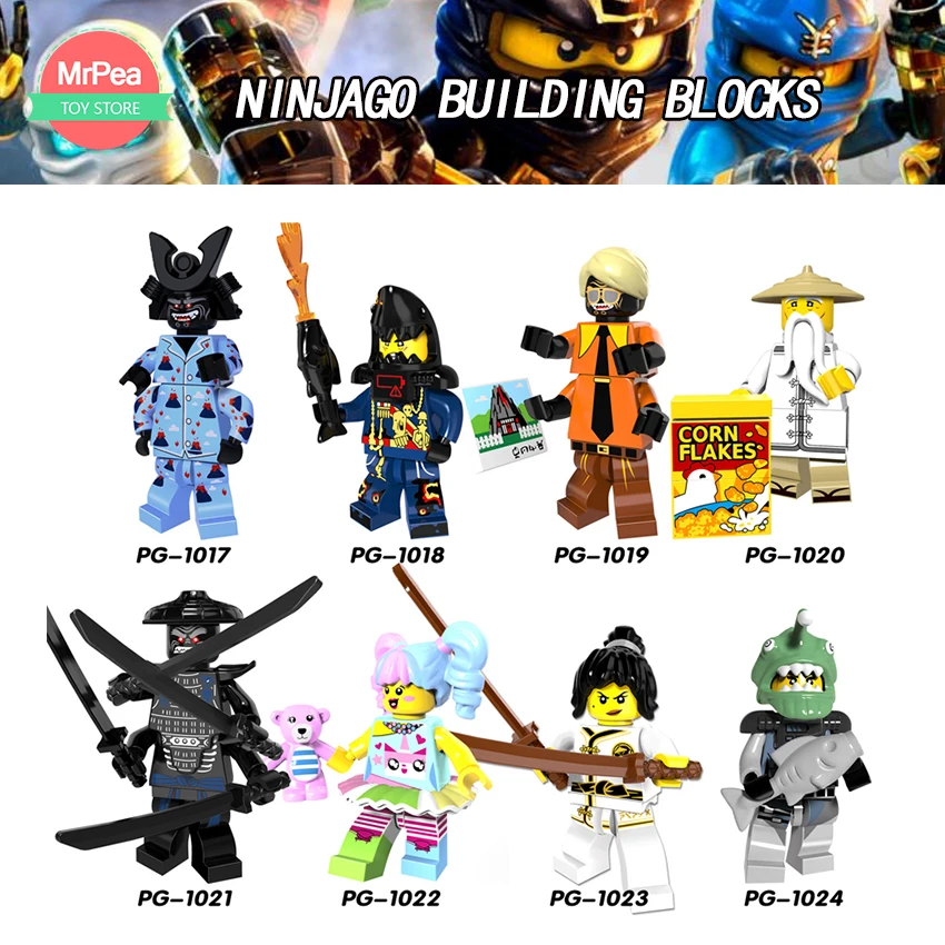 

NinjaGO Building Blocks Bricks toys Compatible legoINGly Gamma Sharkman Garmadon Master Wu NYA Children Toys zk30