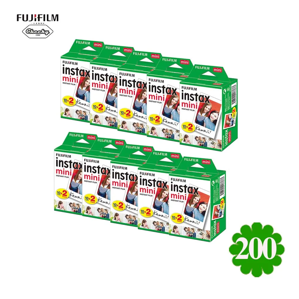 Fujifilm Instax Mini пленка 8 9 пленка 10-200 лист мини белая моментальная фотобумага для камеры Instax Mini7s 50s 90 фотобумага белая - Цвет: 200 Sheets