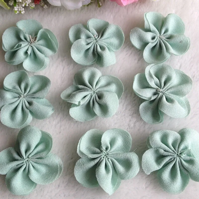 20 шт. шифоновая лента с цветами 40 мм|apparel sewing|ribbon flowers appliqueshandmade diy |