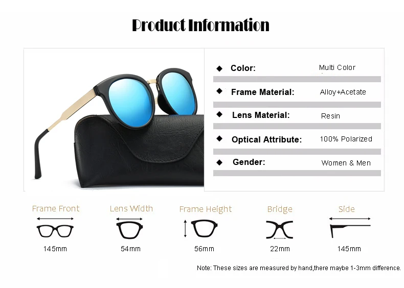 Классические женские Модные поляризованные солнцезащитные очки с круглым покрытием линзы очки с зеркальными линзами UV400 для вождения солнцезащитные очки gafas de sol mujer