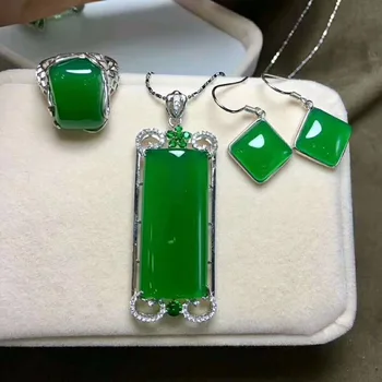 

c3#925 silver inlaid natural chalcedony set!