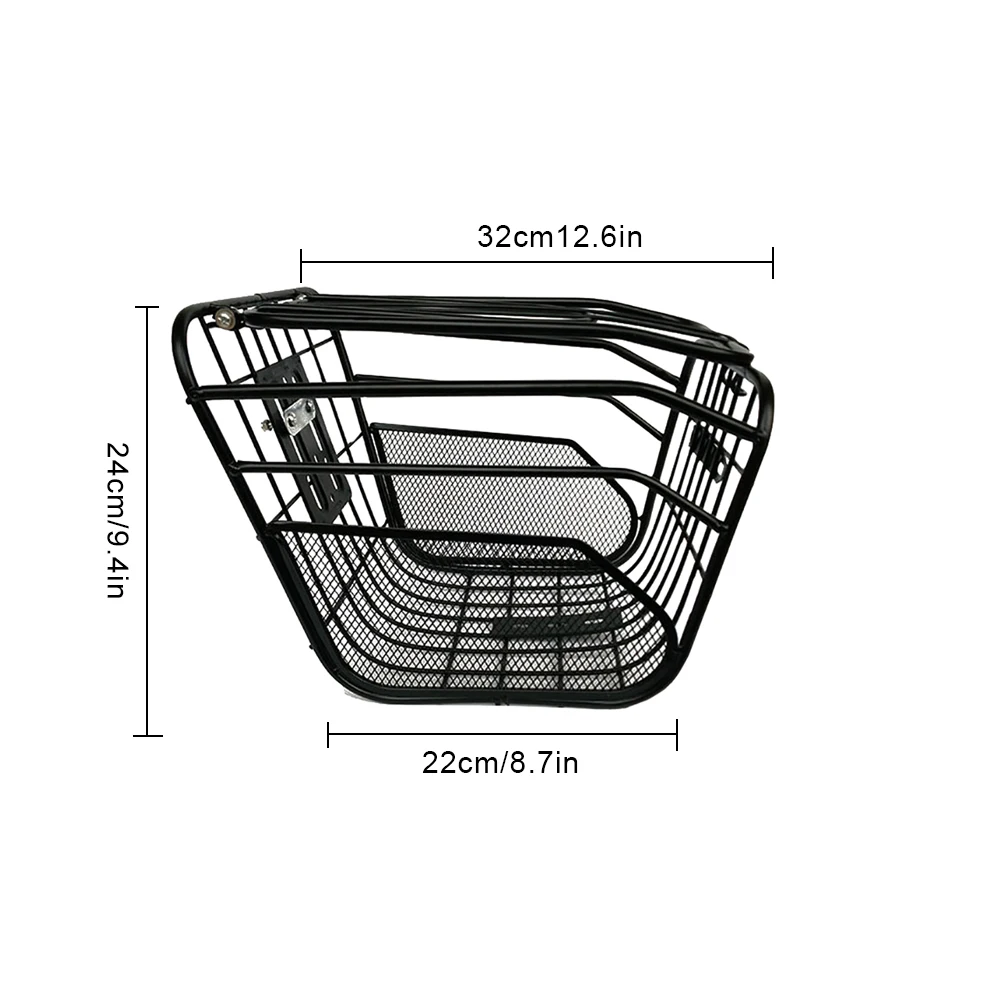 Негабаритная металлическая велосипедная корзина, антикоррозийная съемная корзина, Аксессуары для велосипеда, дорожный горный складной велосипед, электрический автомобиль