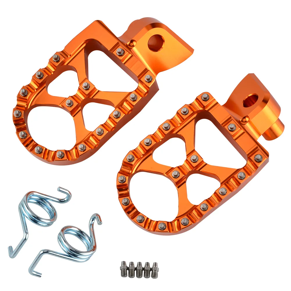 NICECNC гоночные подножки для ног Husqvarna TC TE FC FE TX FS 65 85 125 250 300 350 390 450 501 Husaberg FE650 FE FS 570 - Цвет: ORANGE