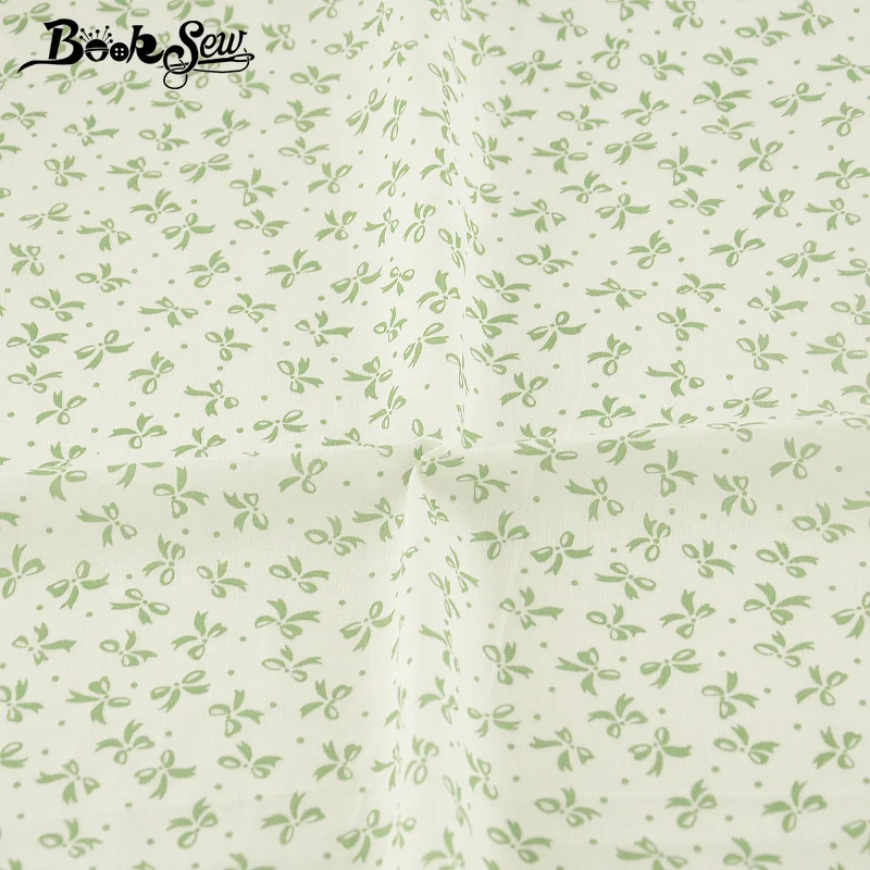 

Booksew Cotton Plain Fabric Sewing Cloth Quilting Patchwork Tissue Green Bow Design DIY Dolls Curtain Telas Scrapbooking