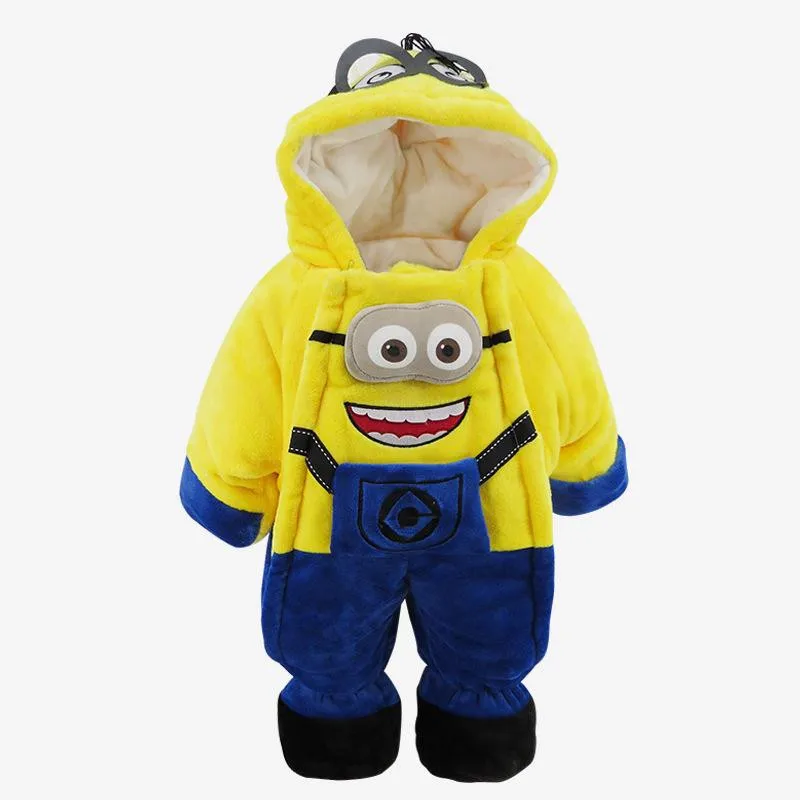 2017 Winter Thick Warm New Baby Boy Girl Rompers Unisex Newborn Infant Long Sleeve Hooded Climbing Clothes 0-1 Years Old Outwear06