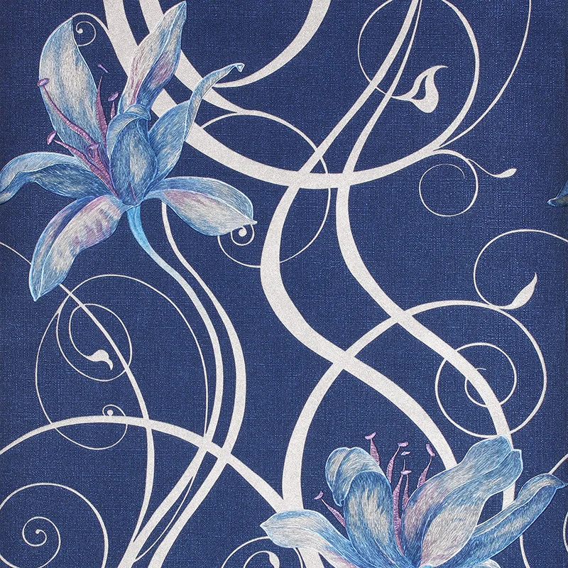 romantisches schlafzimmer in blau, neue romantische pastoralen 3d floral tapete wandbild tapete, Design ideen