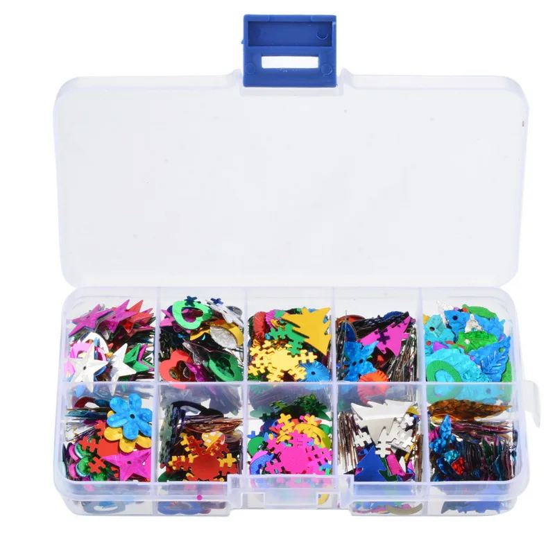 

Blossom Shape PVC Sequins Box DIY Handmade Materials Clothing Accessories Multiple Specification Rectangular/plum