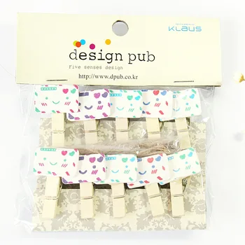 

10 Pcs/Lot Creative Colorful Envelope Wooden Clip Photo paper Clothespin Craft Clips Party Decoration Clip with Hemp Rope