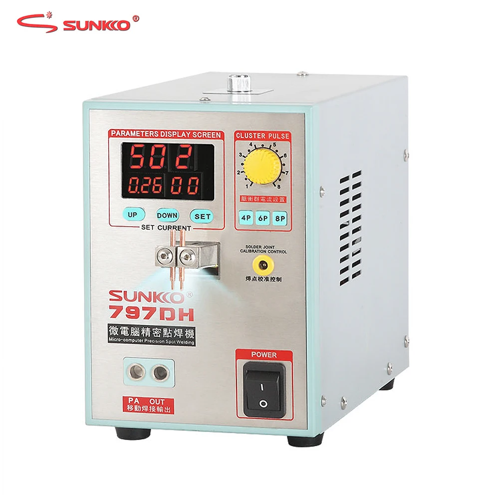 SUNKKO 797DH машины для точечной сварки 3.8KW высокое Мощность аккумуляторная машина 18650