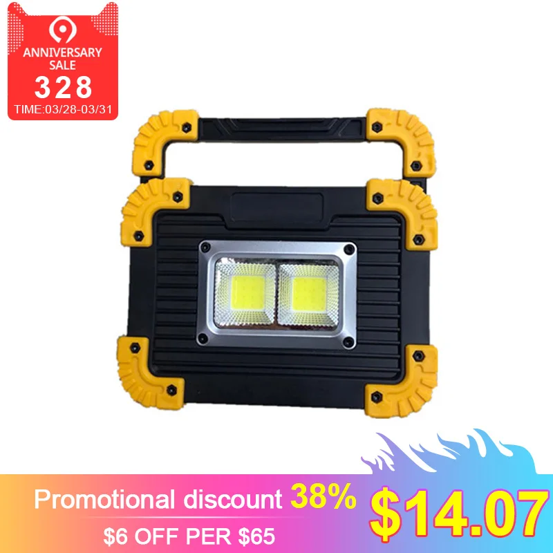 

ARILUX 20W Portable LED Lantern Dual COB LED USB Rechargeable LED Camping Work Flood Light Outdoor Searchlight