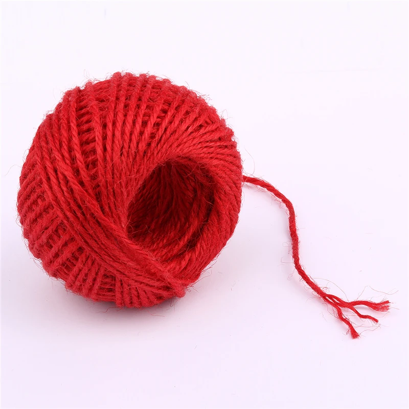6 rolls 50 meters/roll natural jute twine cord DIY decorative handmade accessory hemp rope for crafting packing home decorate |